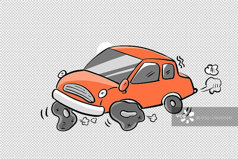 汽车爆胎图片素材