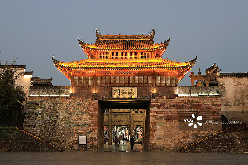 安徽歙县徽州古城图片素材