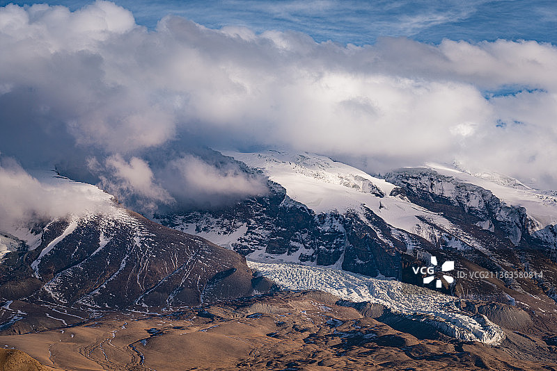 新疆慕士塔格峰及附近风光图片素材