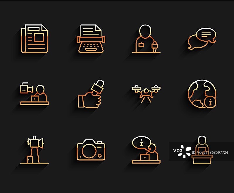 天线照相机新闻电视合集图片素材