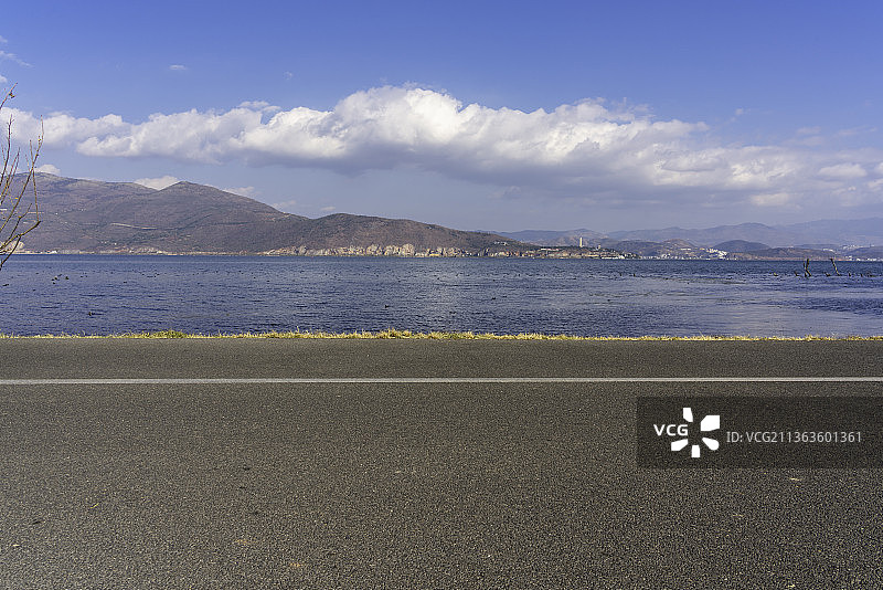 中国云南省大理市洱海生态廊道图片素材