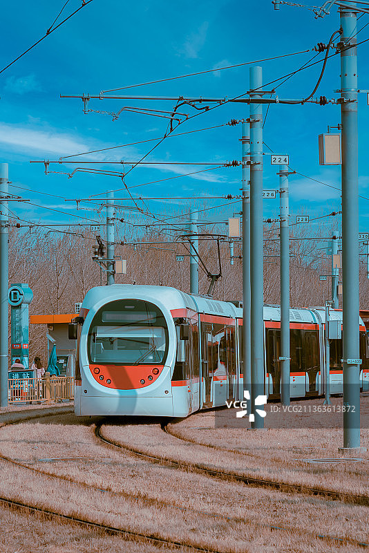 北京西郊观光地铁颐和园西门的地铁站图片素材