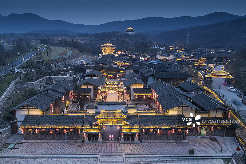 句容宝华千华古村图片素材