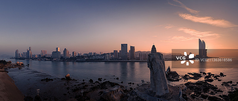 20211220厦门-鼓浪屿-双子塔-全景-无水印图片素材