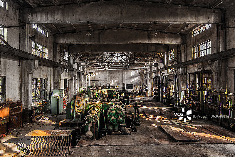 中国版切尔诺贝利废弃的老工厂，一个时代的记忆图片素材