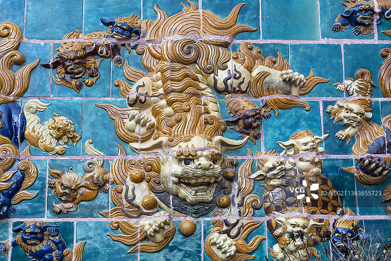 门头沟，白瀑寺，琉璃，狮子图片素材