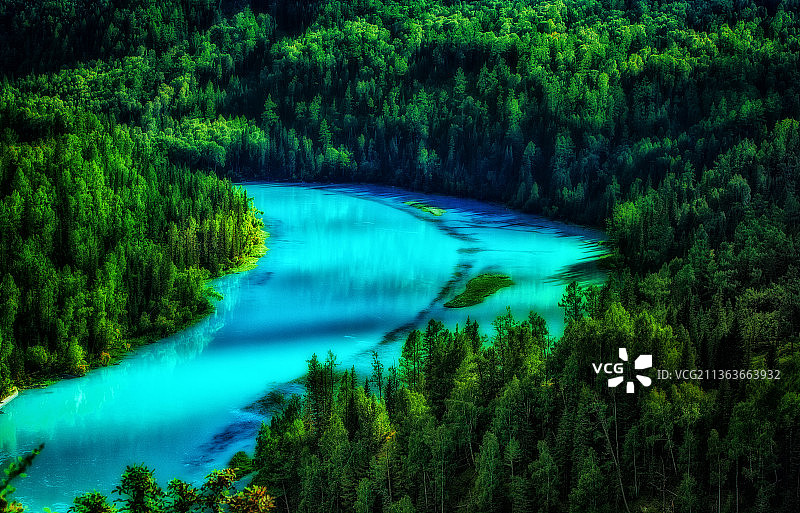 喀纳斯神仙湾图片素材