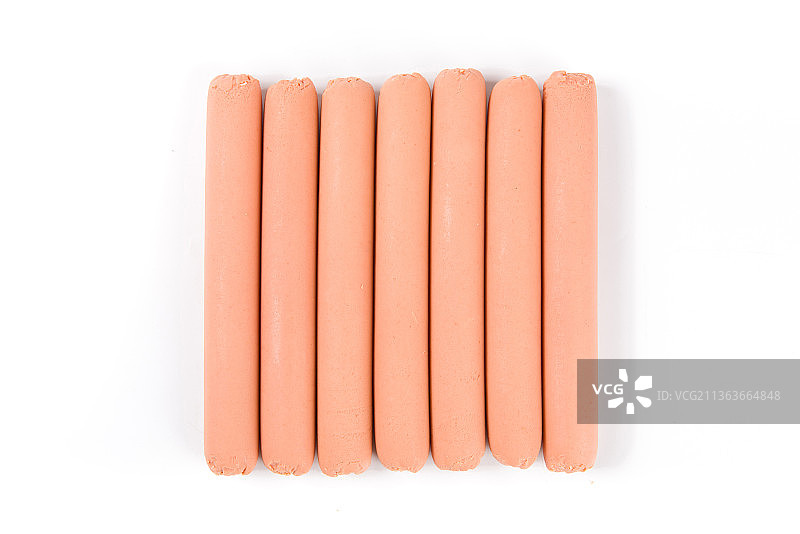 白底上的火腿肠图片素材