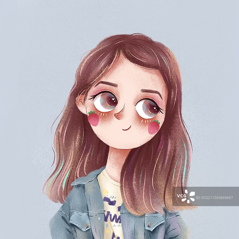 可爱风插画头像图片素材