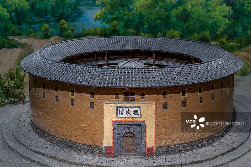 中国福建土楼振成楼模型图片素材