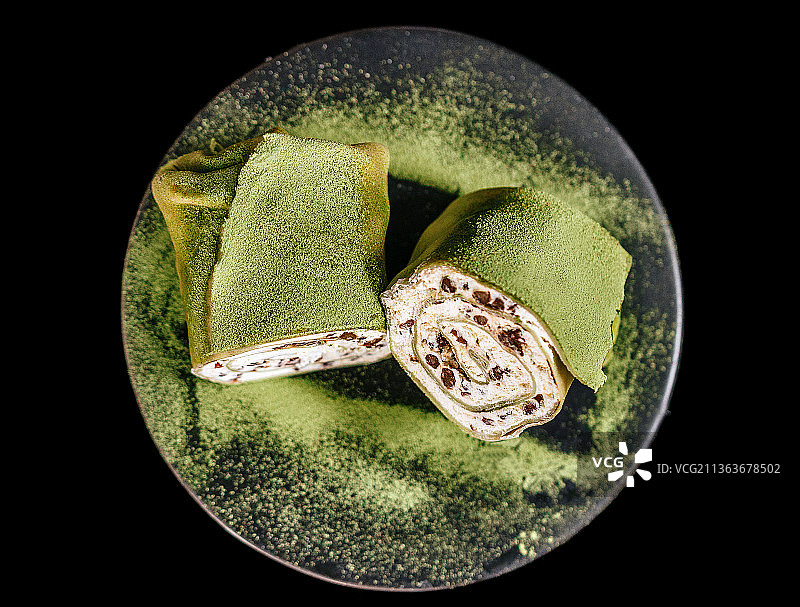 抹茶毛巾卷图片素材