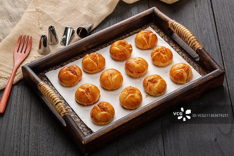 广东特产：肉松鸡仔饼图片素材
