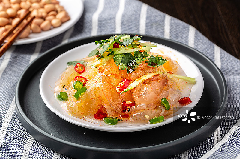 即食老醋海蜇头图片素材