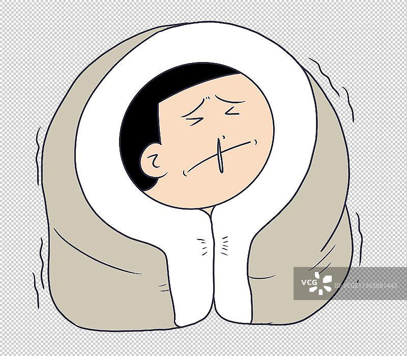 元素：挨冻的人物图片素材