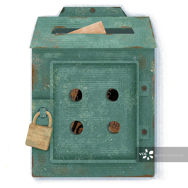 复古邮件邮箱信箱插画图片素材