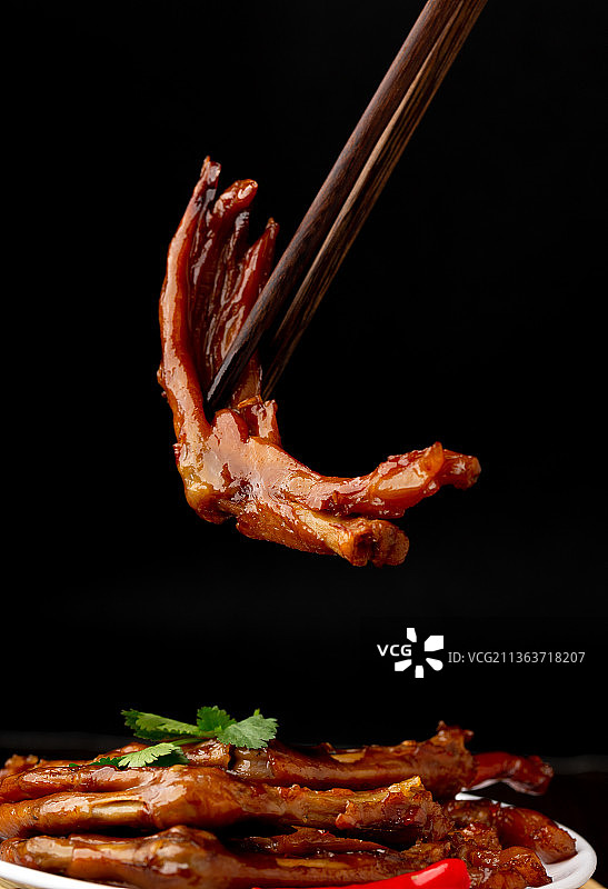 熟食烤鸭掌图片素材