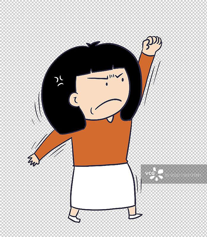 元素：气愤的女性图片素材