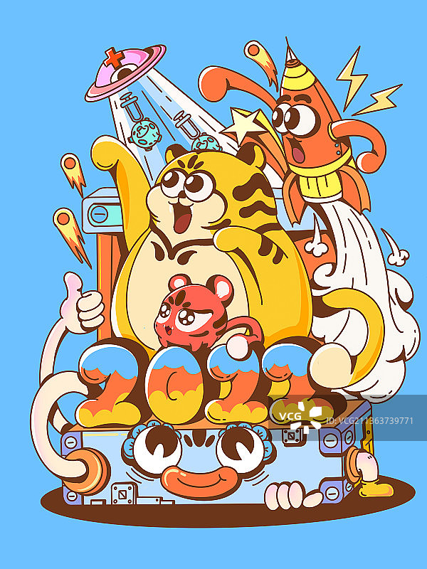 唬头虎脑图片素材