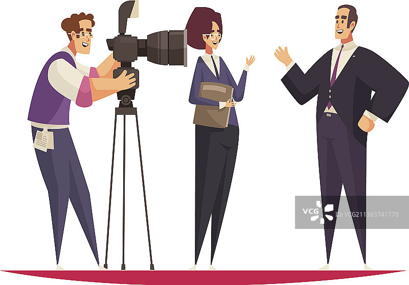 总统记者采访构图图片素材