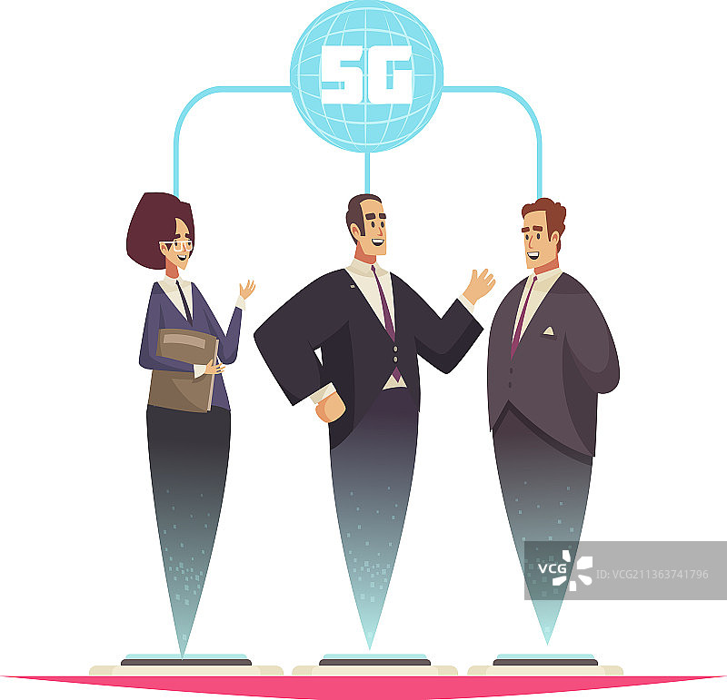 5G全息会议合成图片素材