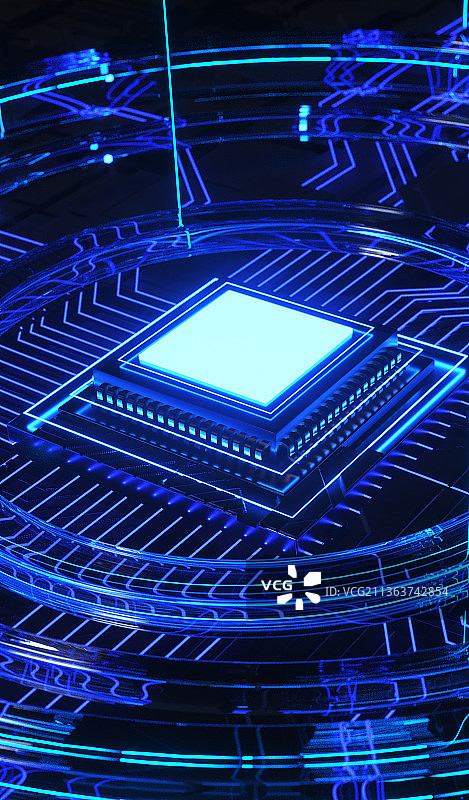 芯片酷炫创意科技场景图片素材