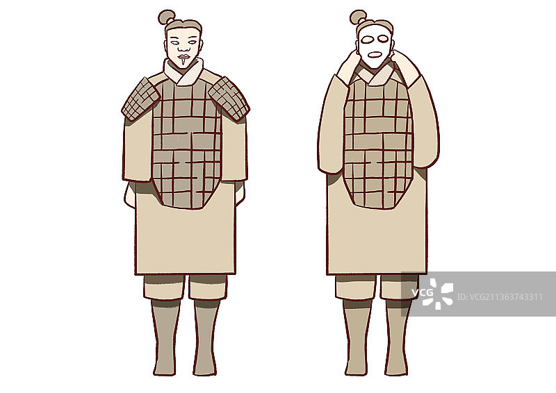 秦始皇兵马俑-甲士俑图片素材