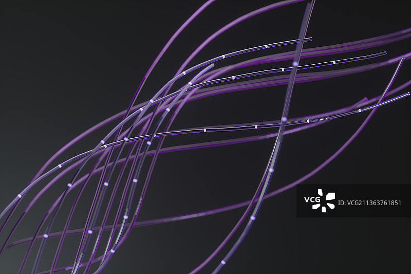 3D渲染的玻璃粒子线条图片素材