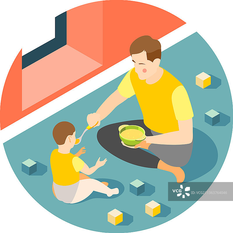 婴儿喂养组合图片素材