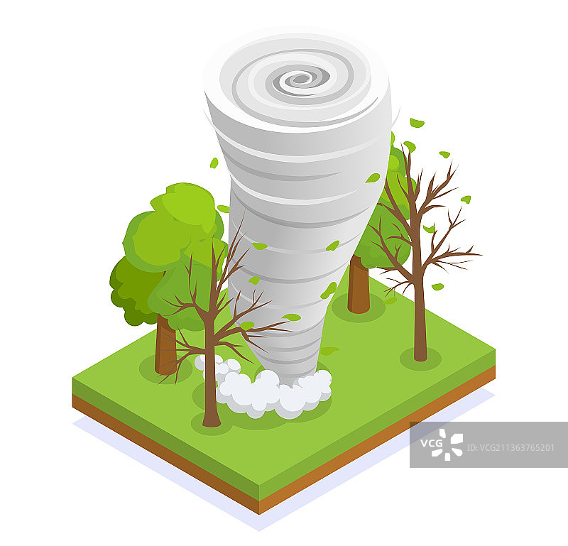 龙卷风2.5D构图图片素材