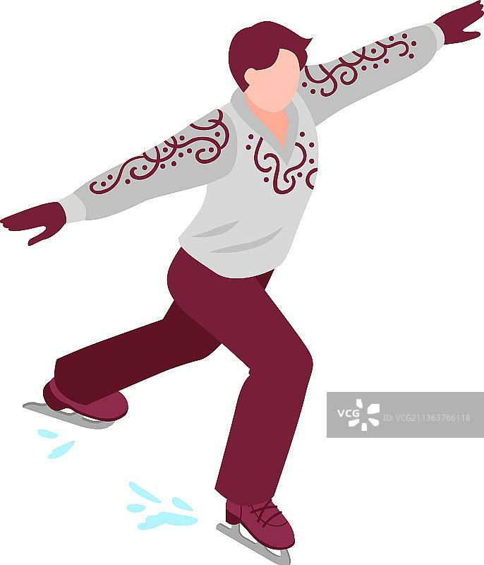 2.5D花样滑冰组合图片素材