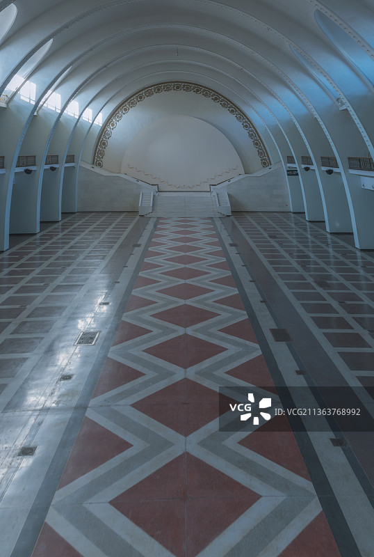 旧苏联建筑北京展览馆室内结构图片素材