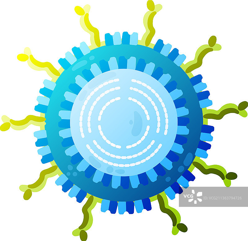 轮状病毒彩色病毒组合图片素材