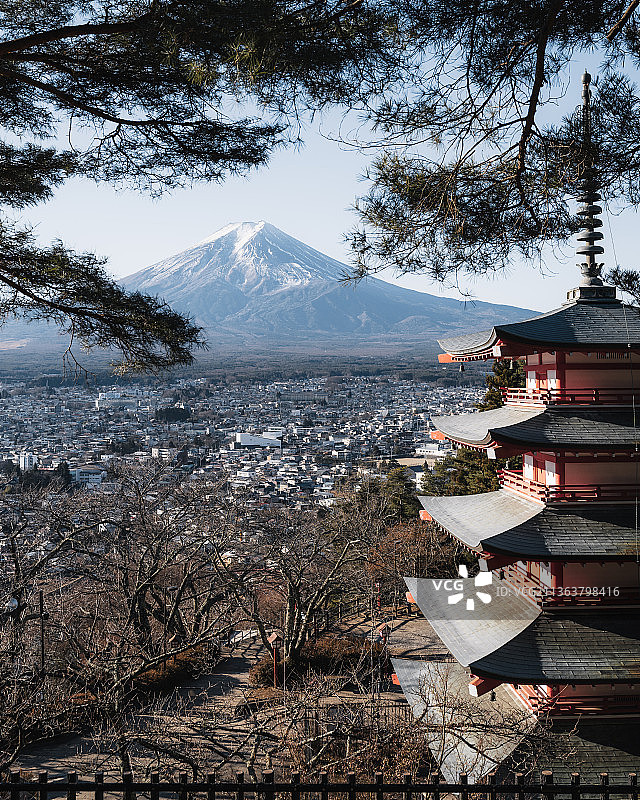 塔与富士图片素材