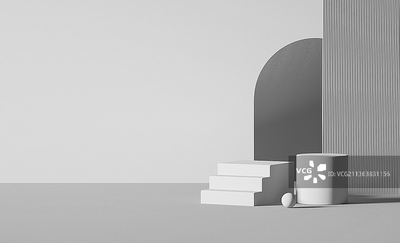 3D简约空间场景图片素材