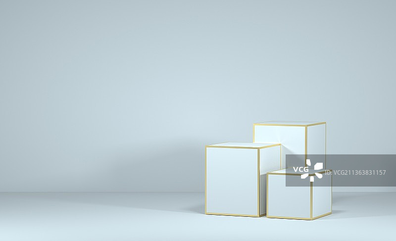 3D简约空间场景图片素材