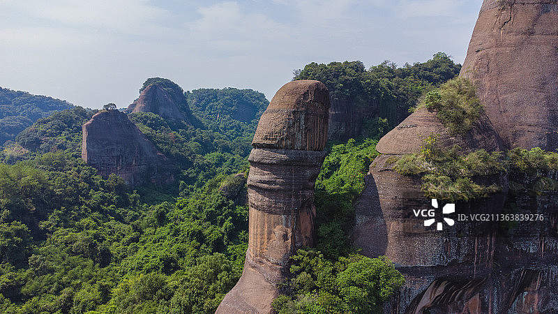 广东韶关丹霞山，阳元石图片素材