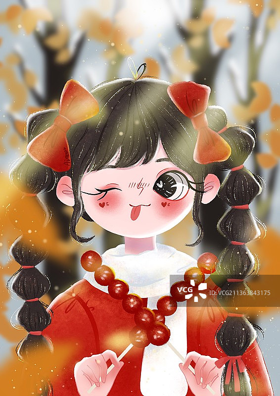 新春女孩图片素材