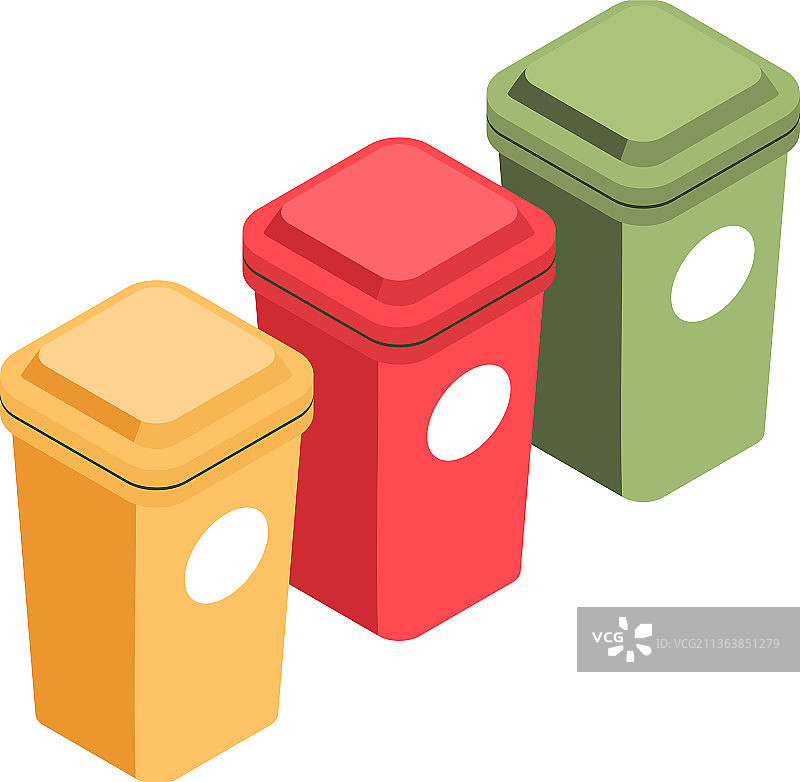 垃圾分类箱图片素材