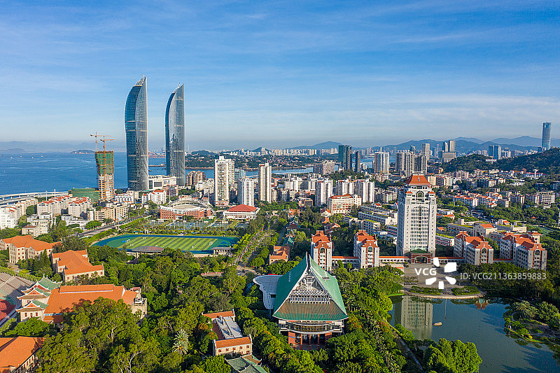 厦门城市海岸线图片素材