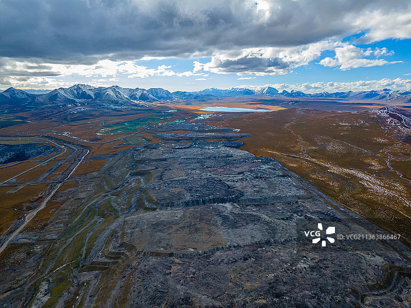 祁连山腹地生态恢复图片素材