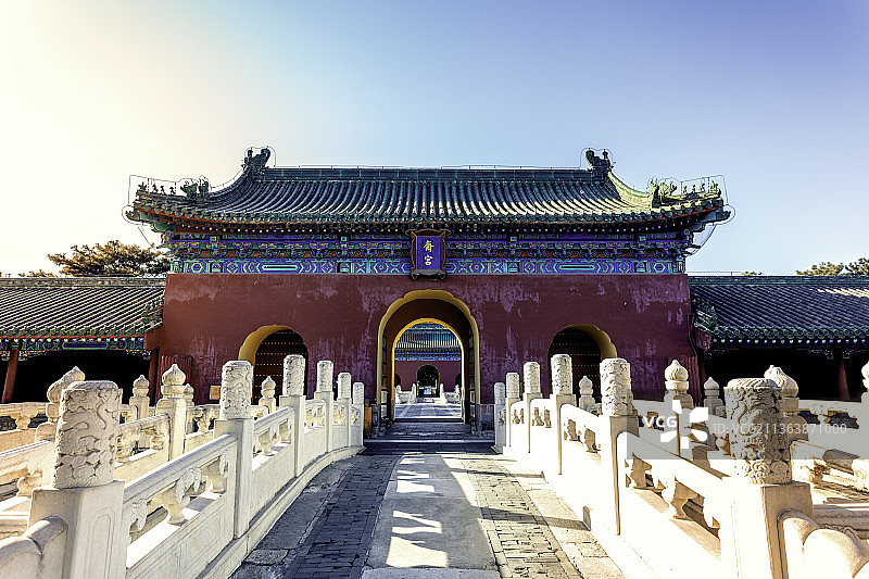 北京市天坛公园斋宫正门图片素材