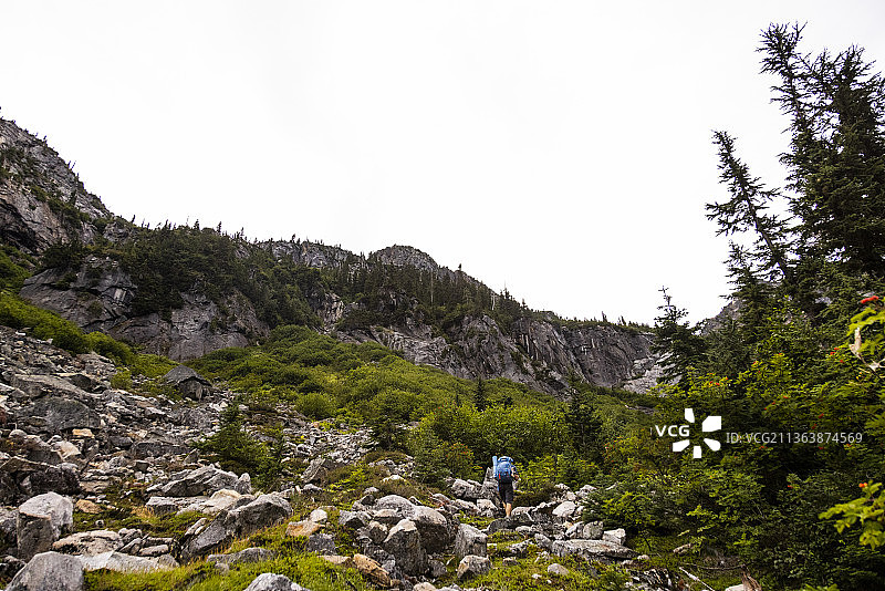 北喀斯喀特山脉月神峰图片素材