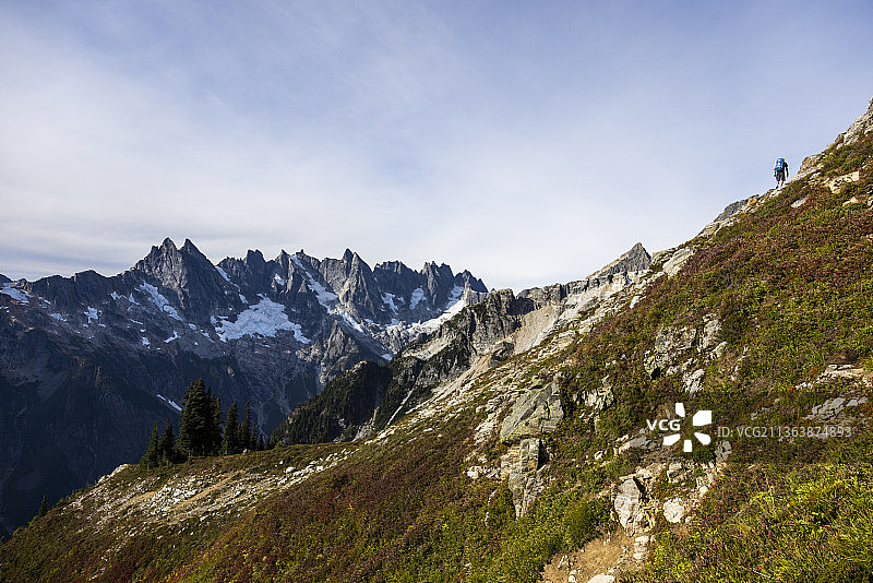 北喀斯喀特山脉月神峰图片素材