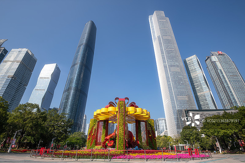 广州珠江新城花城广场图片素材