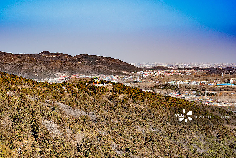 北京西山国家森林公园半山亭图片素材