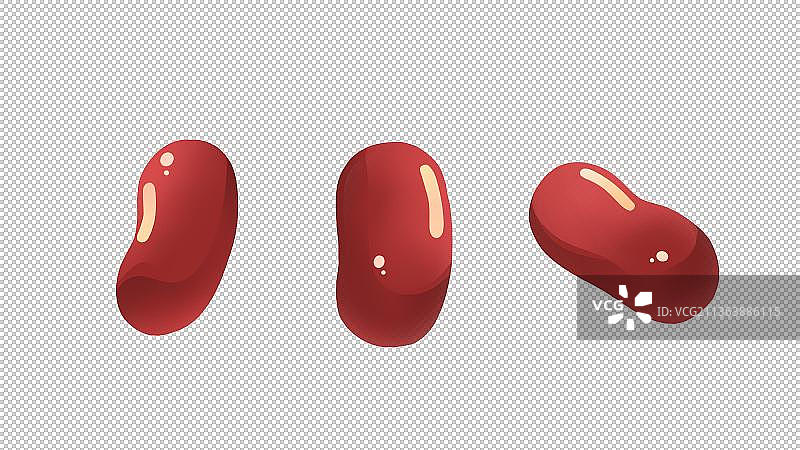 红豆赤小豆卡通特写素材图片素材