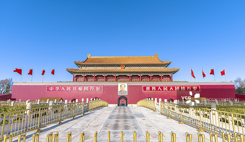 天安门广场 天安门 华表 石狮 升旗 人民英雄纪念碑 人民大会堂 中国国家博物馆 纪念堂图片素材