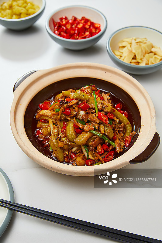 肉沫茄子煲图片素材