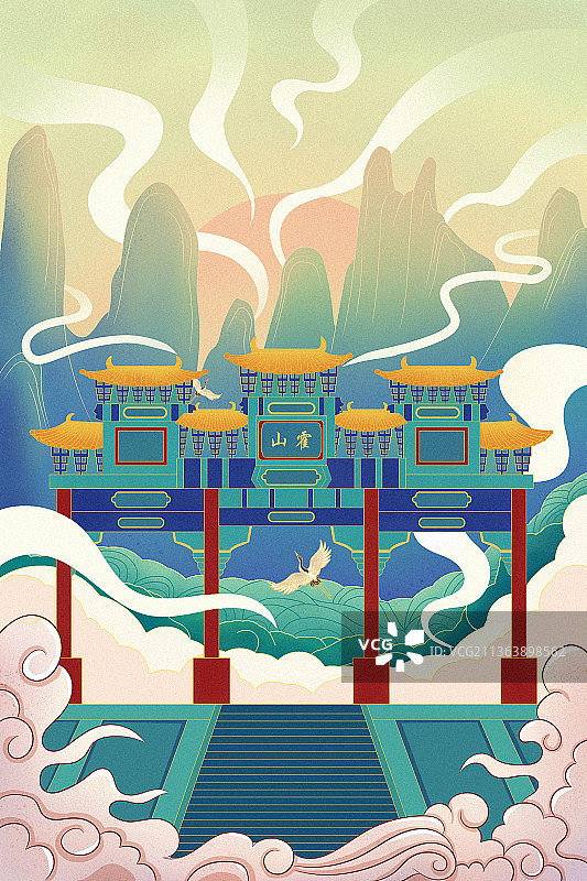 霍山风景图片素材