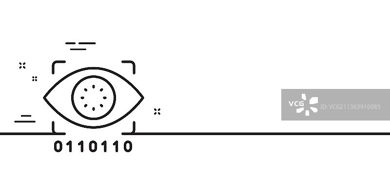 人工智能线条图标视网膜访问图片素材